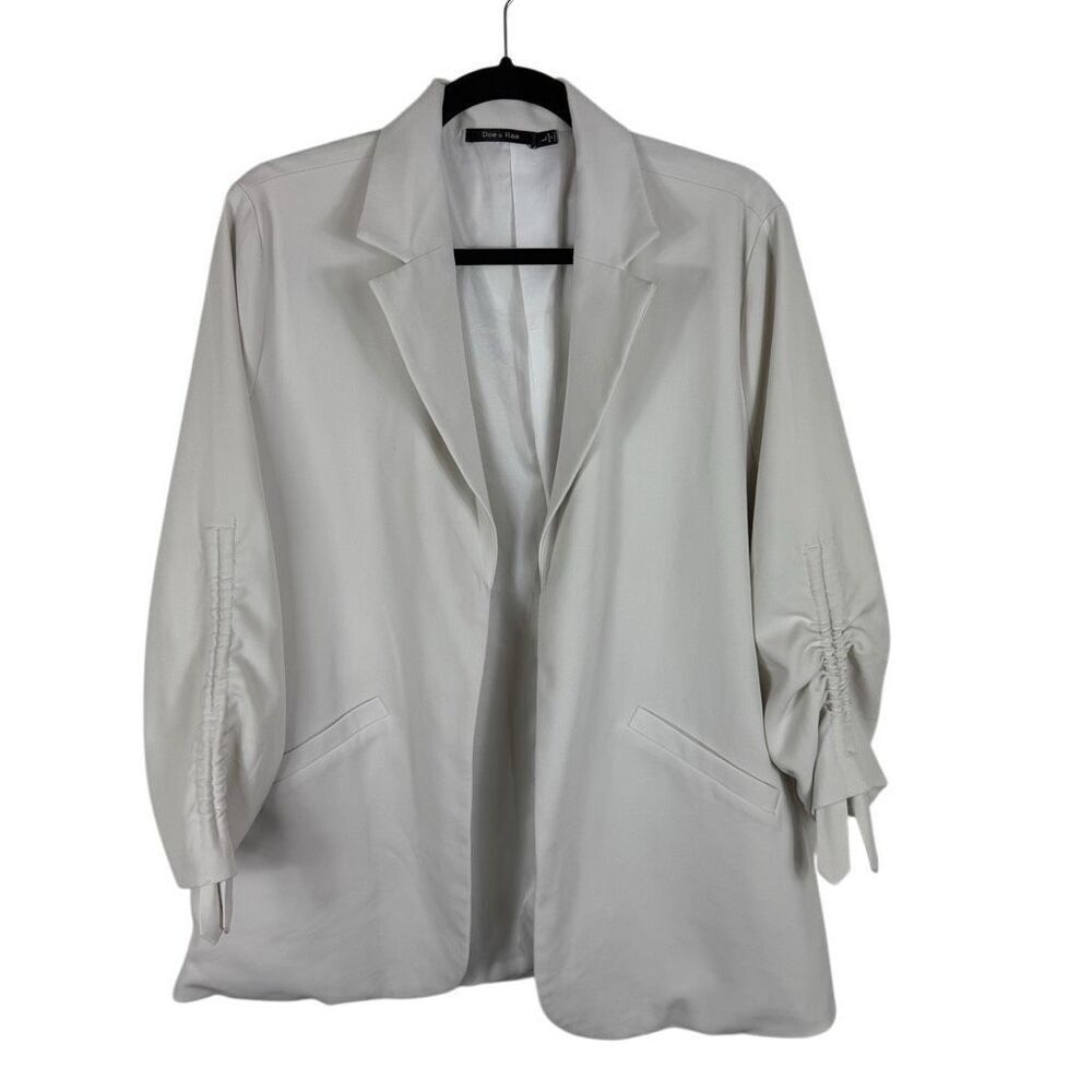 Doe & Rae white oversized blazer- size L